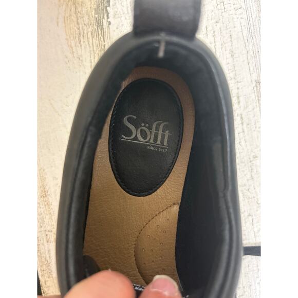 Sofft Pacey Women's 9.5 black leather platform lace up sneaker shoe casual - Picture 9 of 9